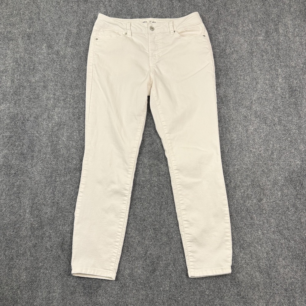 Artisan NY Womens Skinny Jeans Size 8 White Stretch Denim Mid Rise Casual